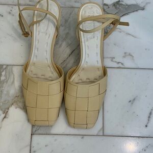 SARTO By Franco Sarto Tan Woven Sandals
